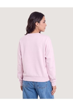Buzo Estampado Cuello Redondo Para Mujer Lila Ostu