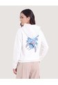 Buzo Hoodie Stitch  Para Mujer Crema Ostu de Ostu