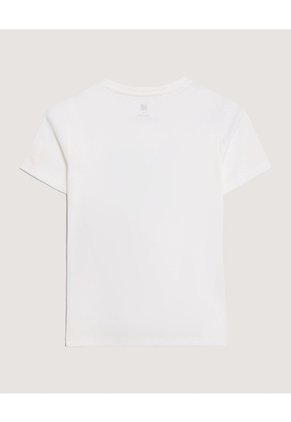 Camiseta Screen Cuello Redondo Para Niño  Infantil Niño Crema Ostu