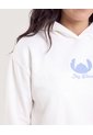 Buzo Hoodie Stitch  Para Mujer Crema Ostu de Ostu
