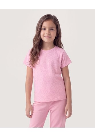 Niña-Camiseta Textura Animal  Infantil Niña Rosa Ostu Ostu