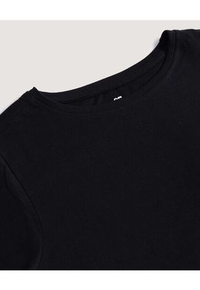 Camiseta  Para Mujer Manga Corta Cuello Redondo Color Negro Marca Ostu #40092624