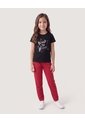 Niña-Pantalón Jogger Essential  Infantil Niña Rojo Ostu de Ostu