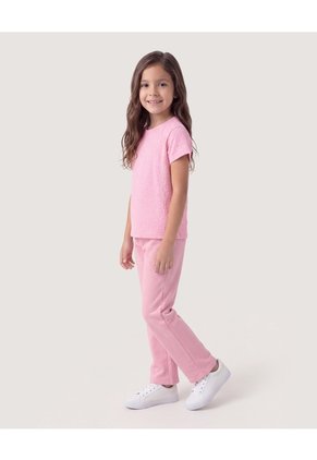 Niña-Camiseta Textura Animal  Infantil Niña Rosa Ostu