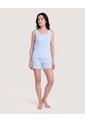 Pijama Tank Top Comfort  Para Mujer Azul Ostu de Ostu