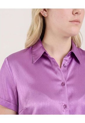 Camisa  Para Mujer Manga Corta Color Morado Marca Ostu #40010373