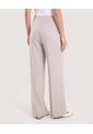 Pantalón Bota Ancha Con Textura  Para Mujer Beige Ostu de Ostu