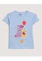 Camiseta  Infantil Niña Manga Corta Cuello Redondo Color Celeste Marca Ostu #90090355 de Ostu