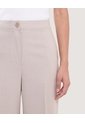 Pantalón Bota Ancha Con Textura  Para Mujer Beige Ostu de Ostu