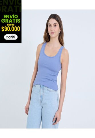 Camiseta Para Mujer Manga Sisa Color Azul Marca Ostu #40092338 Ostu