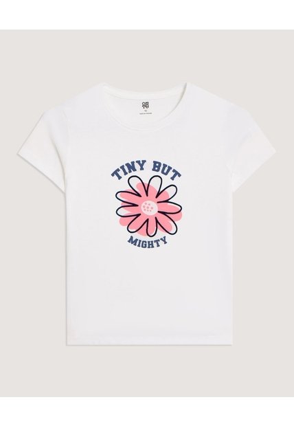 Camiseta Screen Manga Corta Para Niña  Infantil Niña Crema Ostu