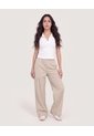 Pantalón Jogger Cargo  Para Mujer Beige Ostu de Ostu