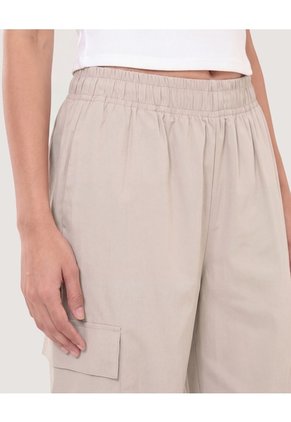 Pantalón Jogger Cargo  Para Mujer Beige Ostu