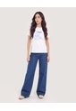 Camiseta Stitch Blue Graphic  Para Mujer Crema Ostu de Ostu