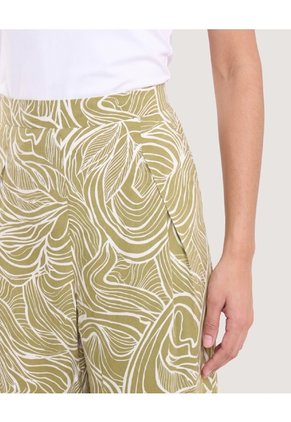 Pantalón Palazzo Fluido Para Mujer Verde Ostu