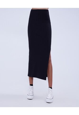 Falda Para Mujer Medio Color Negro Marca Ostu #40140145 Ostu