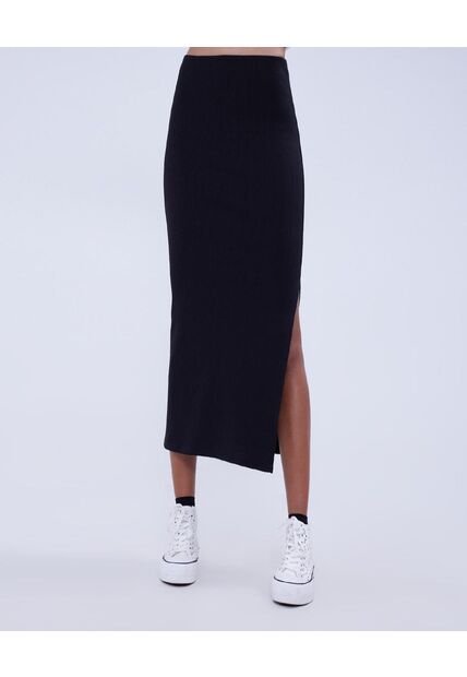 Falda Para Mujer Medio Color Negro Marca Ostu #40140145