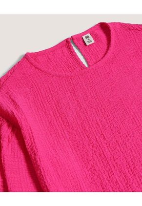 Blusa  Infantil Niña Manga Corta Color Fucsia Marca Ostu #90120057