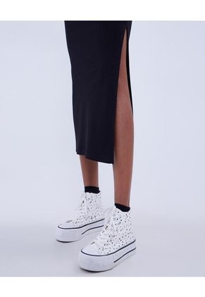 Falda Para Mujer Medio Color Negro Marca Ostu #40140145