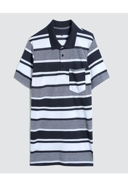 Polo Para Hombre Cuello Tejido Con Bolsillo Color Azul  Marca Ostu #60110634