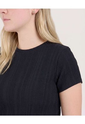 Camiseta  Para Mujer Manga Corta Cuello Redondo Color Negro Marca Ostu #40092414