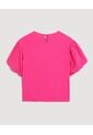 Blusa  Infantil Niña Manga Corta Color Fucsia Marca Ostu #90120057 de Ostu