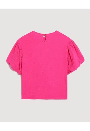 Blusa  Infantil Niña Manga Corta Color Fucsia Marca Ostu #90120057