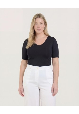 Body  Para Mujer Manga 3/4 Color Negro Marca Ostu #40200216 Ostu