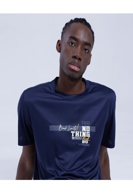 Camiseta Para Hombre Manga Corta Color Azul  Marca Ostu #60090973