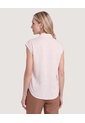 Camisa Manga Corta  Para Mujer Beige Ostu de Ostu