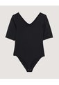 Body  Para Mujer Manga 3/4 Color Negro Marca Ostu #40200216 de Ostu
