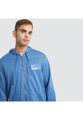 Buzo Hombre Ostu Zipper Azul Poliéster 60060189-50020