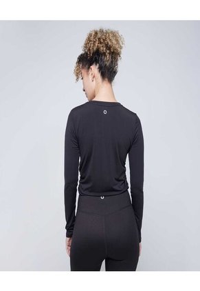 Camiseta Para Mujer Manga Larga Color Negro Marca Ostu #40092173