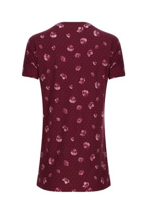 Camiseta Para Mujer Manga Corta Color Vino Marca Ostu #40090794