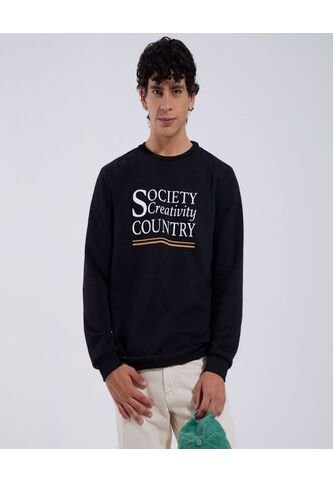 Buzo Para Hombre Cuello Redondo Color Negro Marca Ostu #60060293 Ostu