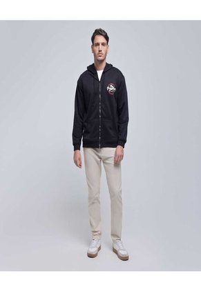 Buzo Para Hombre Zipper Color Negro Marca Ostu #60060385