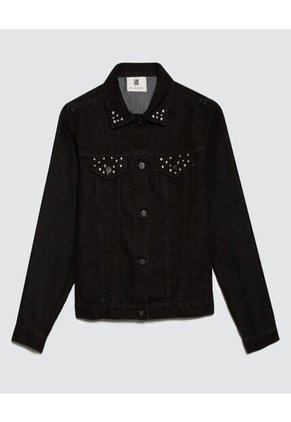 Chaqueta Para Niña Trucker Color Negro Marca Ostu #90080041