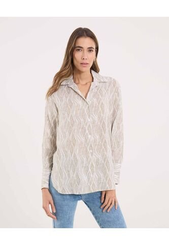 Camisa Para Mujer Manga Larga Color Verde Marca Ostu #40010330 Ostu