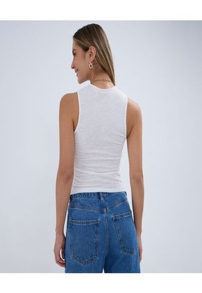 Camiseta Para Mujer Manga Sisa Color Crema Marca Ostu #40092257