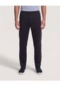 Pantalón Con Lineas En Contraste  Para Hombre Negro Ostu de Ostu