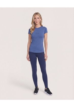 Leggins Con Cortes Anatomicos Para Mujer Azul Ostu