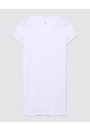 Camiseta Para Mujer Manga Corta Cuello Redondo Color Blanco Marca Ostu #40091739