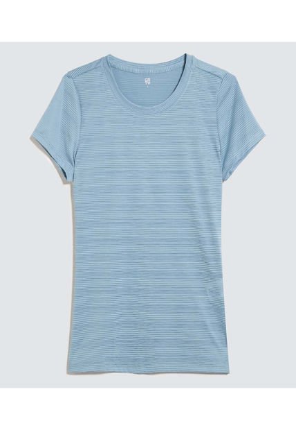 Camiseta Para Mujer Manga Corta Color Azul  Marca Ostu #40092270