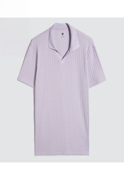 Polo Para Hombre Cuello Tejido Sin Bolsillo Color Lila  Marca Ostu #60110697