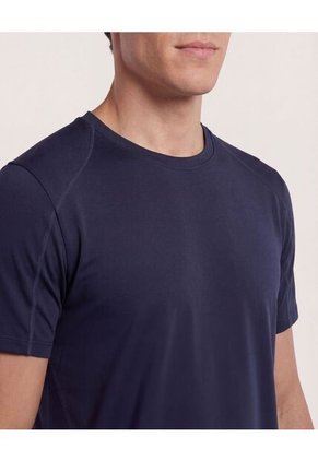 Camiseta  Para Hombre Manga Corta Cuello Redondo Color Azul Marca Ostu #60091855