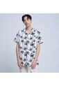 Camisa Para Hombre Manga Corta Sin Bolsillo Color Negro Marca Ostu #60010621 de Ostu