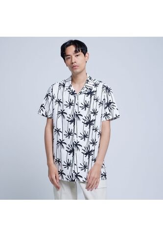 Camisa Para Hombre Manga Corta Sin Bolsillo Color Negro Marca Ostu #60010621 Ostu
