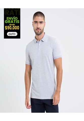 Polo Para Hombre Cuello Tejido Sin Bolsillo Color Gris Marca Ostu #60110760 Ostu