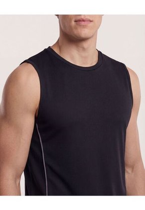 Camiseta  Para Hombre Manga Sisa Cuello Redondo Color Negro Marca Ostu #60091928