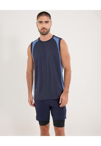 Camiseta  Para Hombre Manga Sisa Cuello Redondo Color Azul Marca Ostu #60091736 Ostu